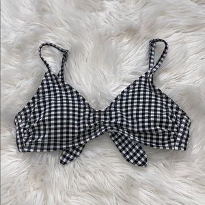 Plaid swim top